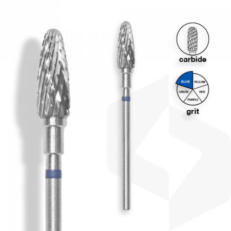 Staleks - Karbid Csiszolófej Kugli 5 mm | 13 mm Kék | Közepes | FT90B050-13 ()