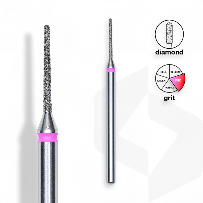 Staleks - Gyémánt Csiszolófej Tű 1 mm | 10 mm Piros | Finom | FA80R010-10 ()