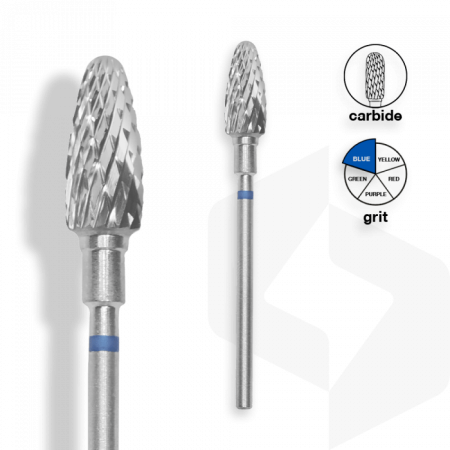 Staleks - Karbid Csiszolófej Kugli 6 mm | 14 mm Kék | Közepes | FT90B060-14 ()