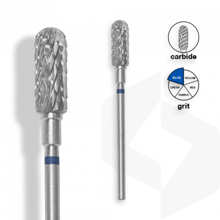 Staleks - Karbid Csiszolófej Lekerekített Henger 5 mm | 13 mm Kék | Közepes | FT30B050-13 ()