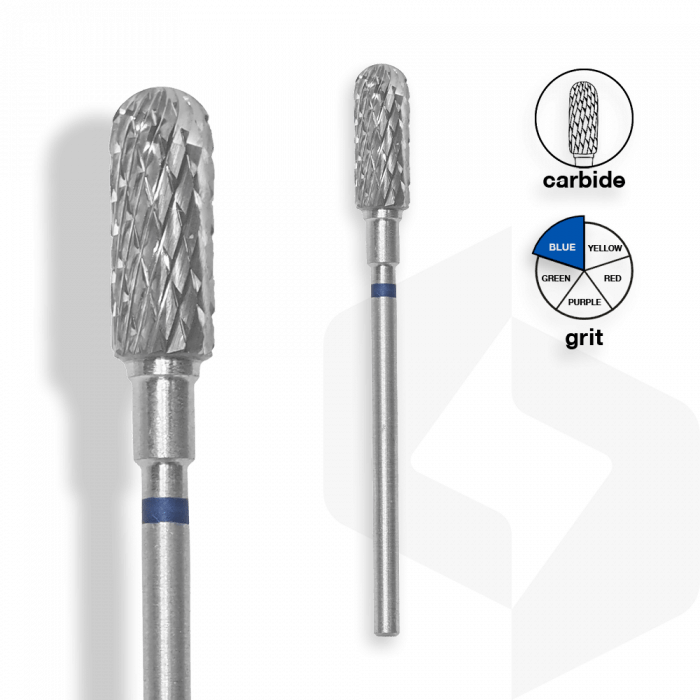 Staleks - Karbid Csiszolófej Lekerekített Henger 5 mm | 13 mm Kék | Közepes | FT30B050-13 ()
