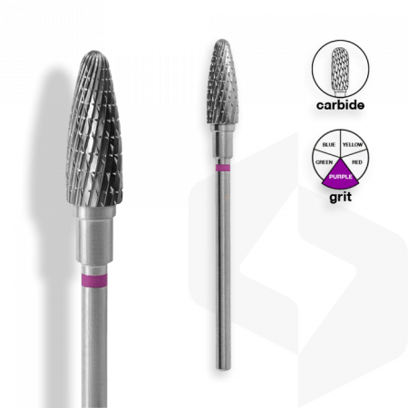 Staleks - Karbid Csiszolófej Kugli 5 mm | 13 mm Lila | Extra Durva | FT90V050-13 ()