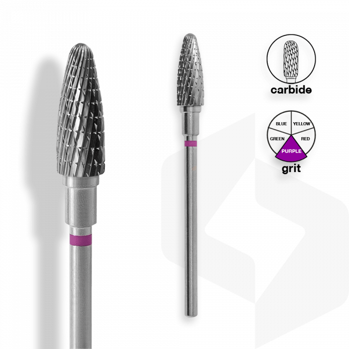 Staleks - Karbid Csiszolófej Kugli 5 mm | 13 mm Lila | Extra Durva | FT90V050-13 ()