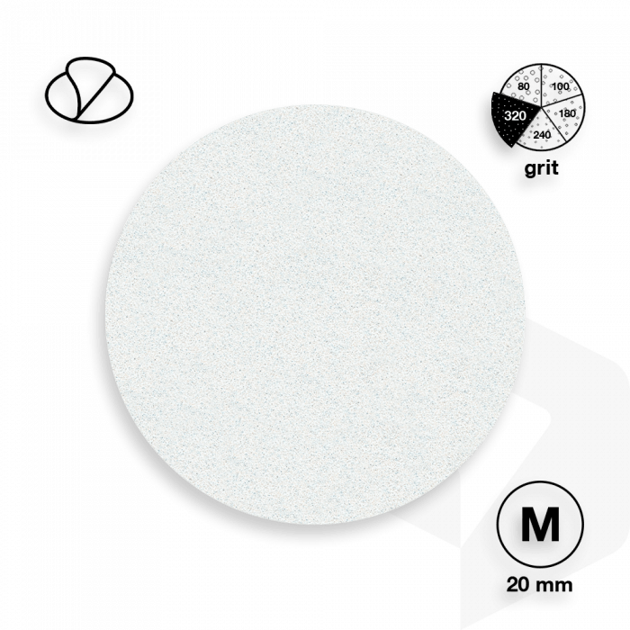 STALEKS - PODODISC CSISZOLÓPAPÍR PRO M - 320 GRIT - 50DB - PDF-20-320w FEHÉR ()