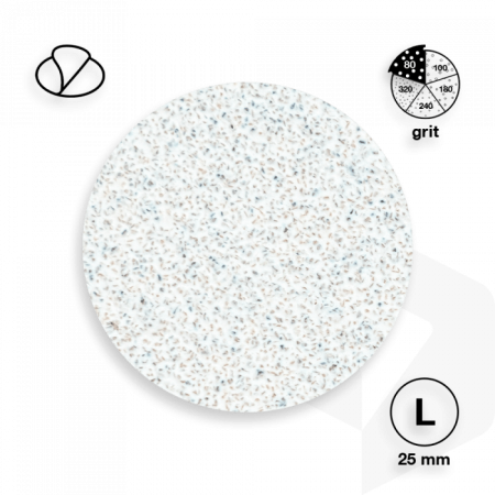 STALEKS - PODODISC CSISZOLÓPAPÍR PRO L - 80 GRIT - 50DB - PDF-25-80w FEHÉR ()