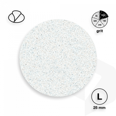 STALEKS - PODODISC CSISZOLÓPAPÍR PRO L - 100 GRIT - 50DB - PDF-25-100w FEHÉR ()