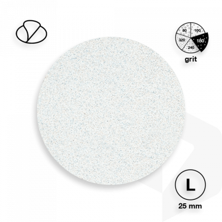 STALEKS - PODODISC CSISZOLÓPAPÍR PRO L - 180 GRIT - 50DB - PDF-25-180w FEHÉR ()