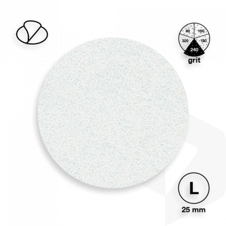 STALEKS - PODODISC CSISZOLÓPAPÍR PRO L - 240 GRIT - 50DB - PDF-25-240w FEHÉR ()