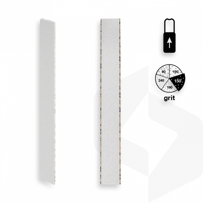 Staleks - Egyenes Ráhúzható Utántöltő Körömreszelő Papír 150 Grit - 25 db - DFCE-20-150-25w Fehér ()