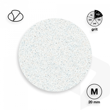Staleks - Pododisc Csicsolópapír PRO M - 100 grit - 50DB - PDF-20-100w Fehér ()
