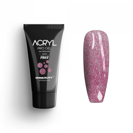 Acryl Pro Gel Micro Reflective Glitter Mauve - HEMA Mentes Akrilzselé (15g)