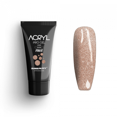Acryl Pro Gel Starlight Bronze - HEMA Mentes Akrilzselé (15g)