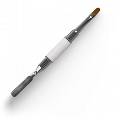 Acryl Pro Gel Twin Mix 6 Oval - Round Spatula - White ()