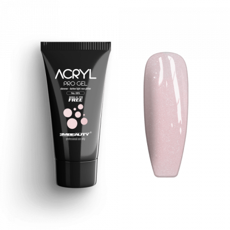 Acryl Pro Gel Shimmer 005 Darken Light Rose Glitter - HEMA Mentes Akrilzselé (15g)