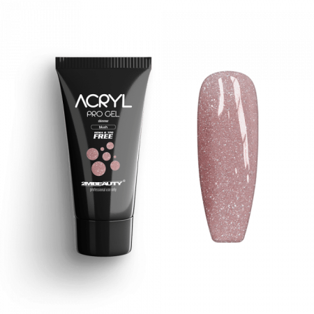 Acryl Pro Gel Shimmer Blush - HEMA Mentes Akrilzselé (15g)