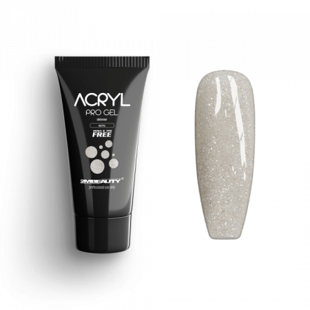 Acryl Pro Gel Shimmer Ecru - HEMA Mentes Akrilzselé (15g)