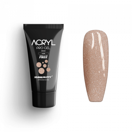 Acryl Pro Gel Shimmer Nude - HEMA Mentes Akrilzselé (15g)
