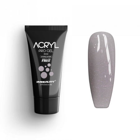 Acryl Pro Gel Shimmer Smokey Purple - HEMA Mentes Akrilzselé (15g)