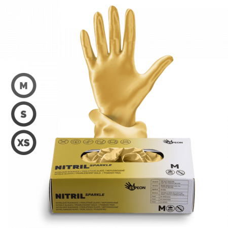 Gumikesztyű - Sparkle Pearlescent Gold / Arany (M