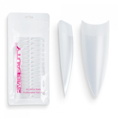 Easy Press On Nail Tip Half Long Almond - 160 DB Tip (160db - zacskóval)