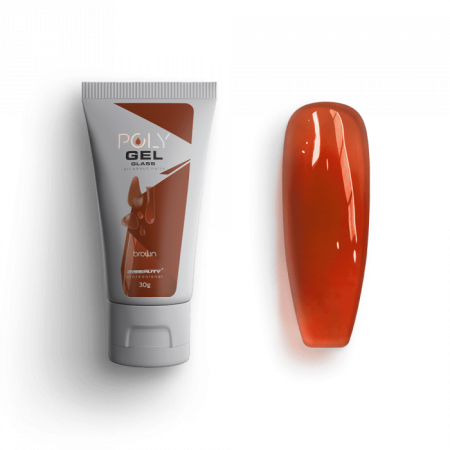 Polygel Glass - Brown - HEMA Mentes Építőzselé (30g)