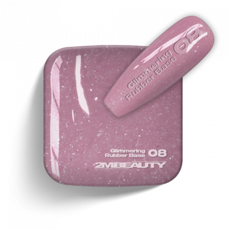Gel Lack - Glimmering Rubber Base 08 - HEMA Mentes (13 ml)