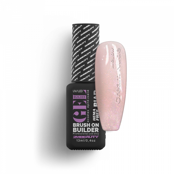 Liquid Polygel BIAB - Mellow Cream Nude - HEMA Mentes Ecsetes Építőzselé (13 ml)