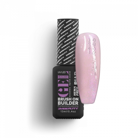 Liquid Polygel BIAB - Mellow Light Rose - HEMA Mentes Ecsetes Építőzselé (13 ml)