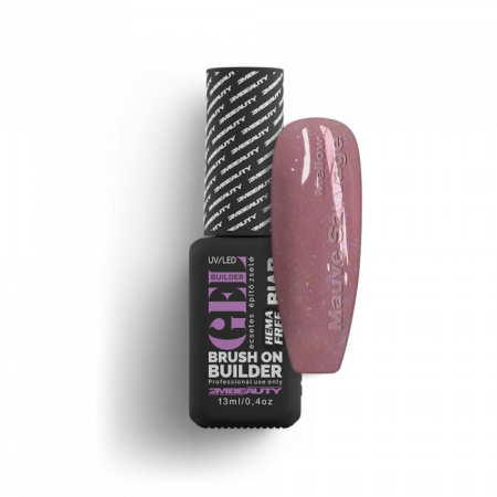 Liquid Polygel BIAB - Mellow Mauve Sauvage - HEMA Mentes Ecsetes Építőzselé (13 ml)
