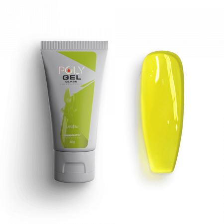 Polygel Glass - Yellow - HEMA Mentes Építőzselé (30g)