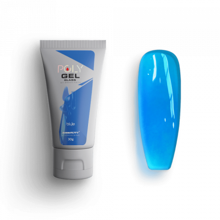 Polygel Glass - Blue - HEMA Mentes Építőzselé (30g)