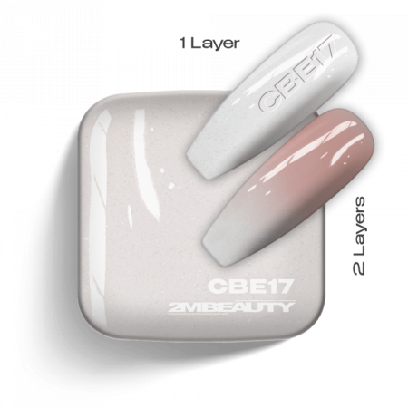 Gel Lack - Colored Base Elastic Shimmer Milky White CBE17 - HEMA Mentes (13 ml)