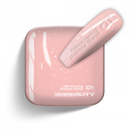 Gel Lack - Glimmering Rubber Base 01 - HEMA Mentes (13 ml)