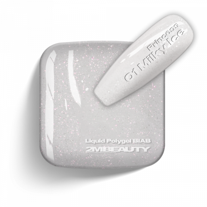 BIAB - Princess - 01 Milky Ice - HEMA Mentes Ecsetes Építőzselé (13 ml)