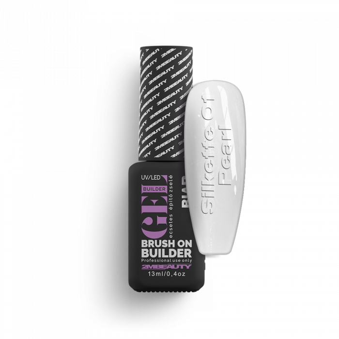 Liquid Polygel BIAB - Silkette - 01 Pearl - HEMA Mentes Ecsetes Építőzselé (13 ml)