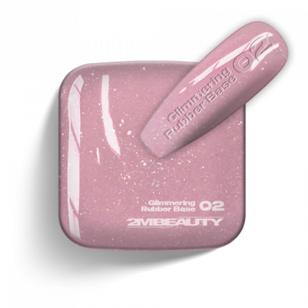 Gel Lack - Glimmering Rubber Base 02 - HEMA Mentes (13 ml)
