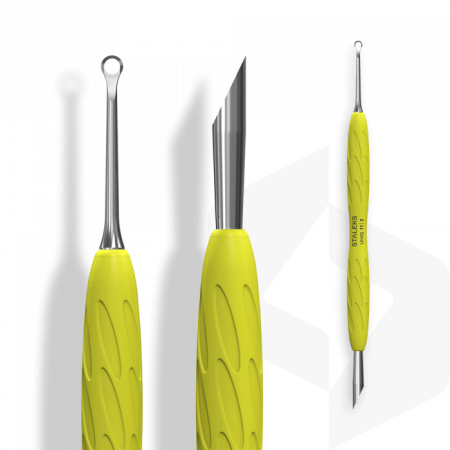 Staleks - Bőrfeltoló Szilikonos Nyéllel UNIQ - PQ-11-2y - Yellow ()