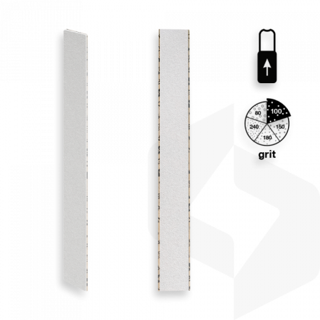 taleks - Egyenes Ráhúzható Utántöltő Körömreszelő Papír 100 Grit - 25 db - DFCE-20-100-25w - Fehér (25 darabos)