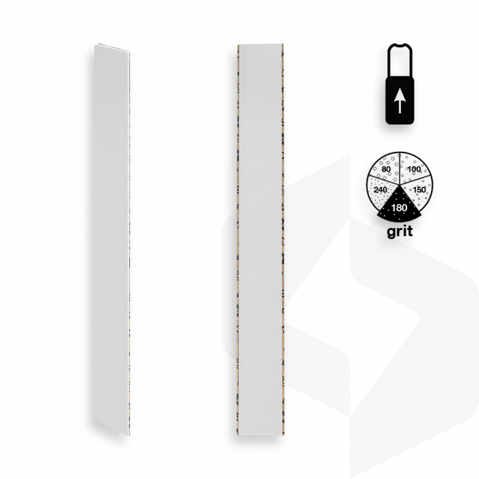 Staleks - Egyenes Ráhúzható Utántöltő Körömreszelő Papír 180 Grit - 25 db - DFCE-20-180-25w - Fehér (25 darabos)