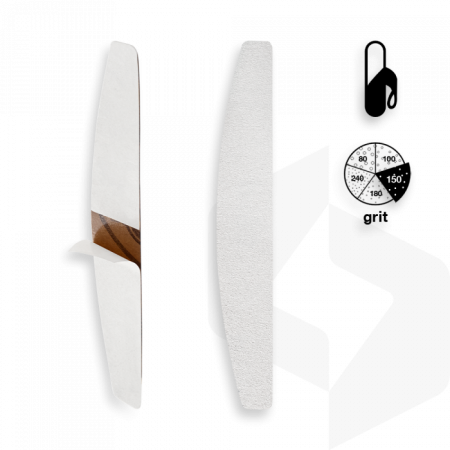 Staleks - Félhold Öntapadó Utántöltő Körömreszelő Papír 150 grit 50 db - DFE-42-150w - Fehér (50 db)