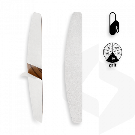 Staleks - Félhold Öntapadó Utántöltő Körömreszelő Papír 180 grit 50 db - DFE-42-180w - Fehér (50 db)