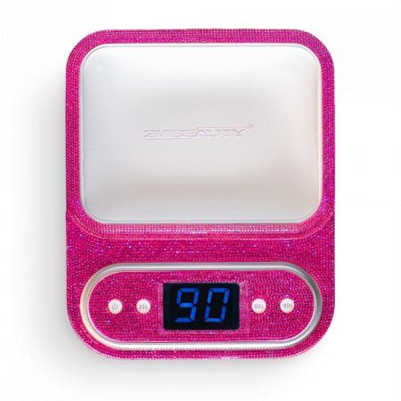 Kéztámaszos MultiLED Lámpa 01 - 48W Pillow UVLED - Strasszköves Pink (Fehér Párna