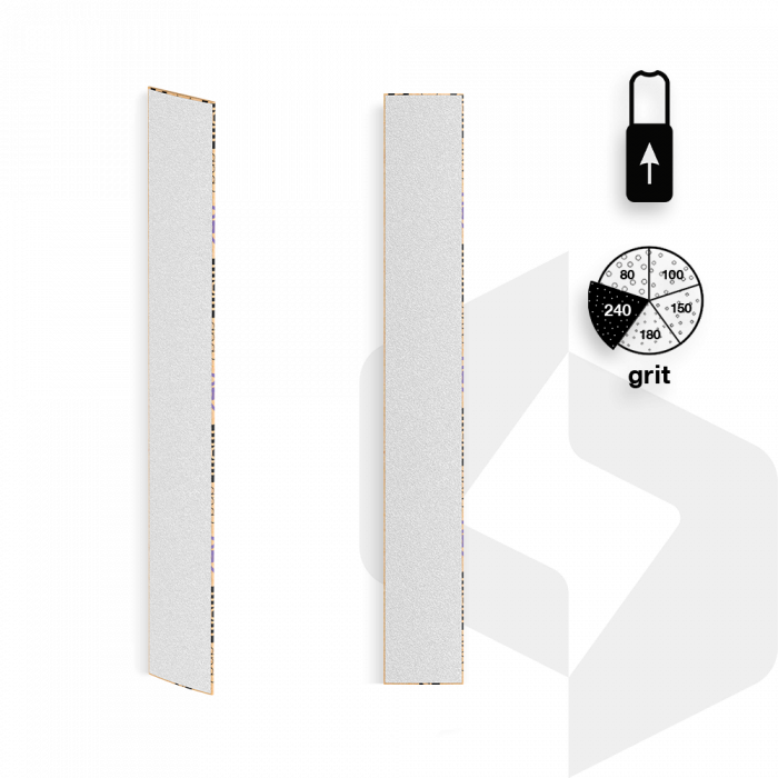 Staleks - Egyenes Ráhúzható Utántöltő Körömreszelő Papír 240 Grit - 50 db - DFCE-22-240w Fehér ()