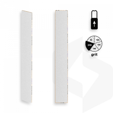 Staleks - Egyenes Ráhúzható Utántöltő Körömreszelő Papír 240 Grit - 25 db - DFCE-20-240-25w - Fehér (25 darabos)