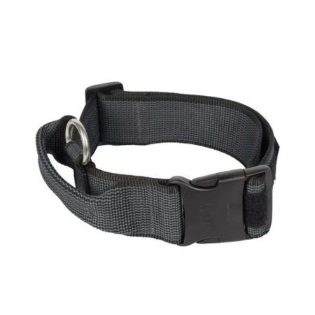 Julius k9 nyakörv fogantyúval és cserélhető felirattal 50mm/49-70cm Fekete