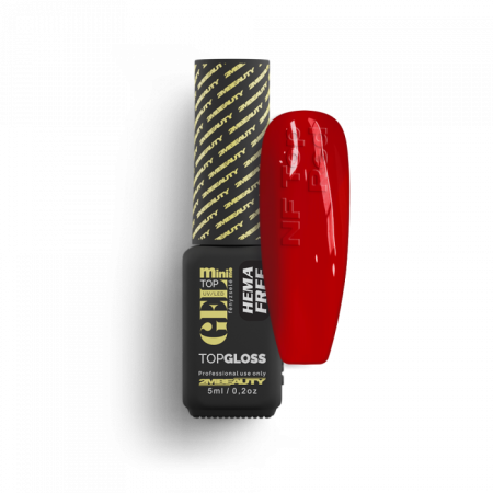 Top Gel - NF Top Red Színezett Fényzselé - HEMA Mentes (5ml - mini me)
