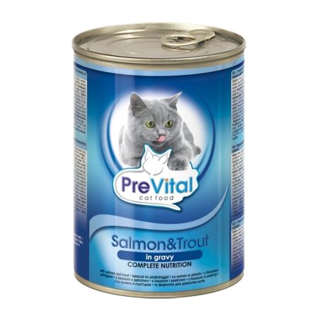 Prevital Macska Konzerv LazacPisztráng 415gr