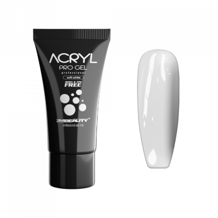 Acryl Pro Gel Soft White - HEMA Mentes Akrilzselé - Tubusos (30g)