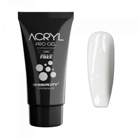 Acryl Pro Gel White - HEMA Mentes Akrilzselé - Tubusos (60g)