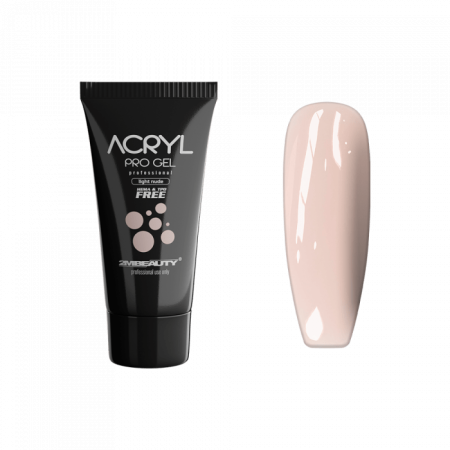 Acryl Pro Gel Light Nude - HEMA Mentes Akrilzselé - Tubusos (15g)